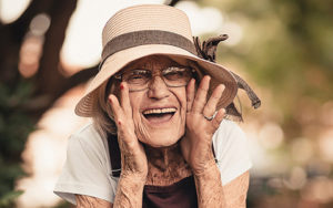 Old Age Smiling Women