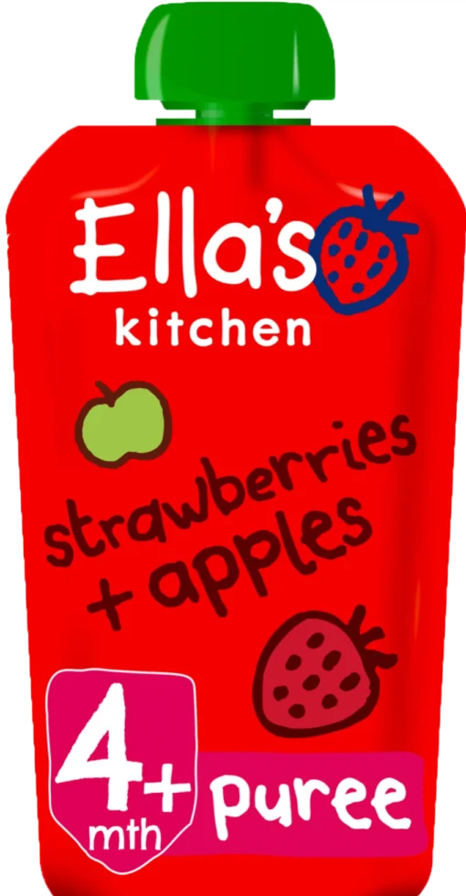 Strawberries Apple Puree Baby Food Pouches