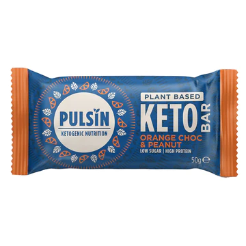 Pulsin Orange Chocolate Peanut Keto Bar