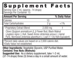 Black Walnut & Wormwood Liquid Extract 1 oz Alcohol Free 2000mg